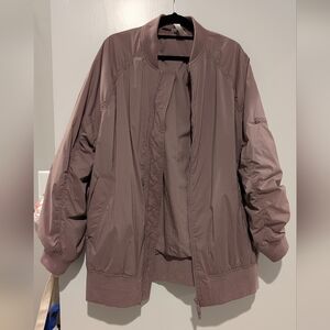 Zella - Go With It Aviator Jacket (dark Pinkish Purple)